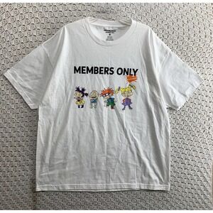 Rugrats Mens T Shirt Size 2XL/XXL white members only Nickelodeon Style #Nichs110